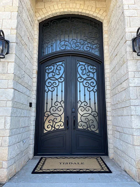 Double iron door installation